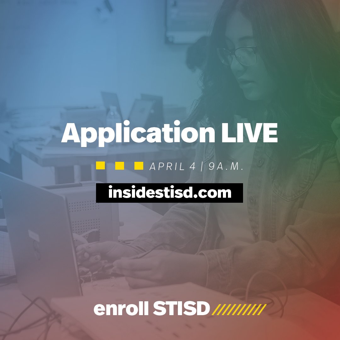 We're less than a day away from the opening of our enrollment application for the 2020-201 school year for all new students. 🙌🏼 | Set your reminders! App goes live at 9 a.m. at insidestisd.com.
