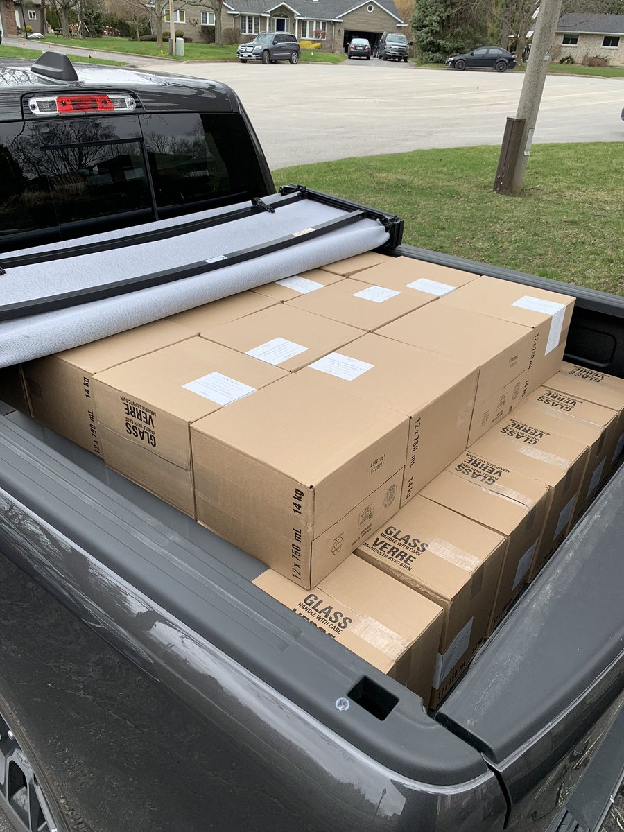 450 bottles of hand sanitizer on the way to Greater Niagara General Hospital. Thank you to everyone who has contributed so far! ❤️🙏🏼