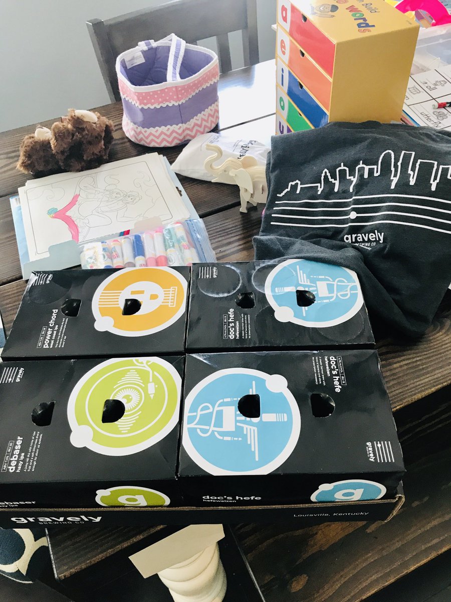 Just got an awesome case delivered from ⁦<a href="/GravelyBrewing/">Gravely Brewing Co</a>⁩ !!  And they even threw in some sweet swag!!  #supportlocalBusiness THANK YOU GRAVELY!!