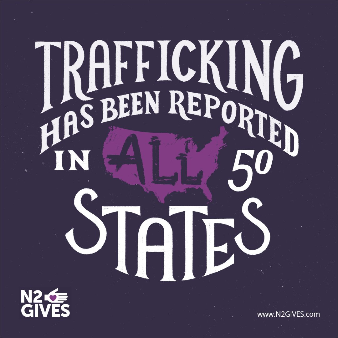 Human trafficking has been reported in all 50 states.
We give to fight this global problem 💜 
We are committed to #EndHumanTrafficking.
