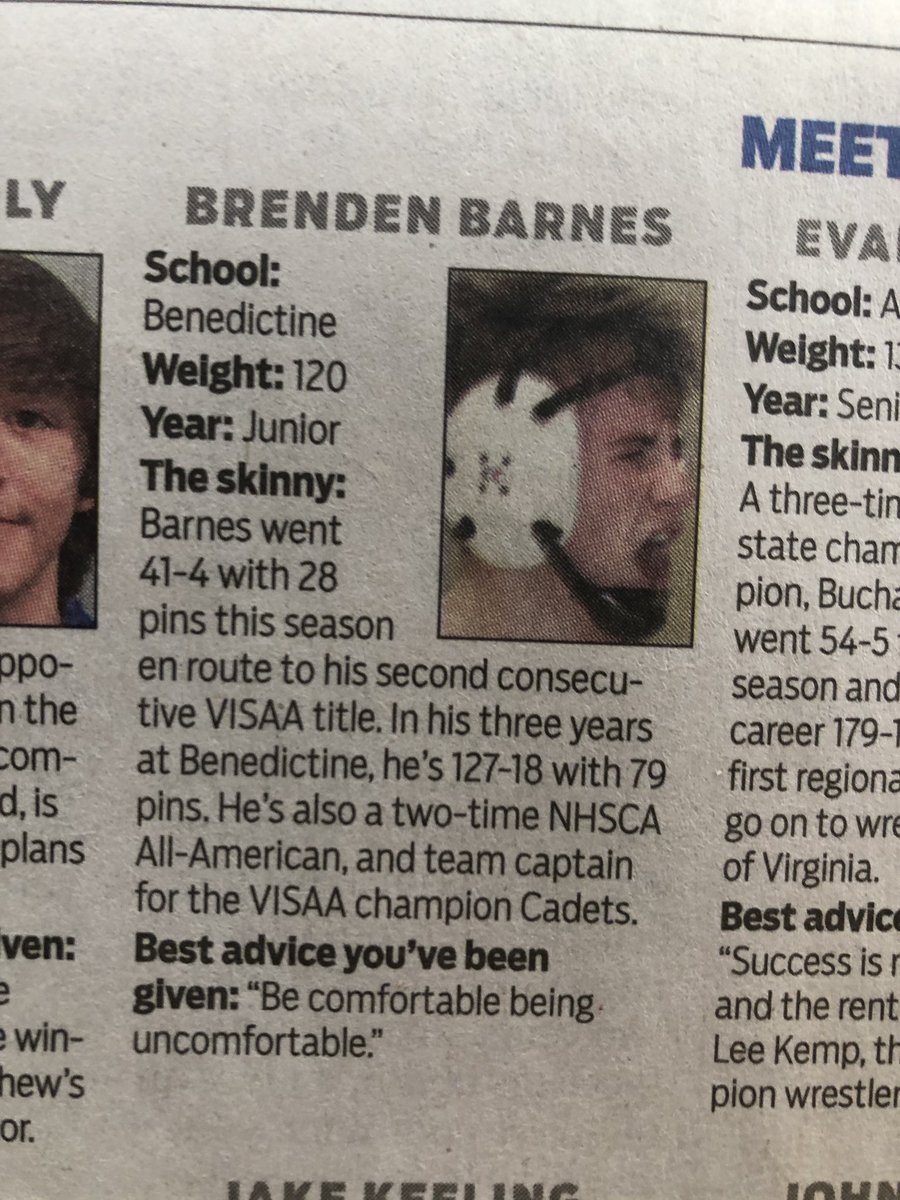 BrendenBarnes1's tweet photo. Received first team All Metro. I also earned a GPA of 4.22 last quarter. https://t.co/t65FHxXNdG