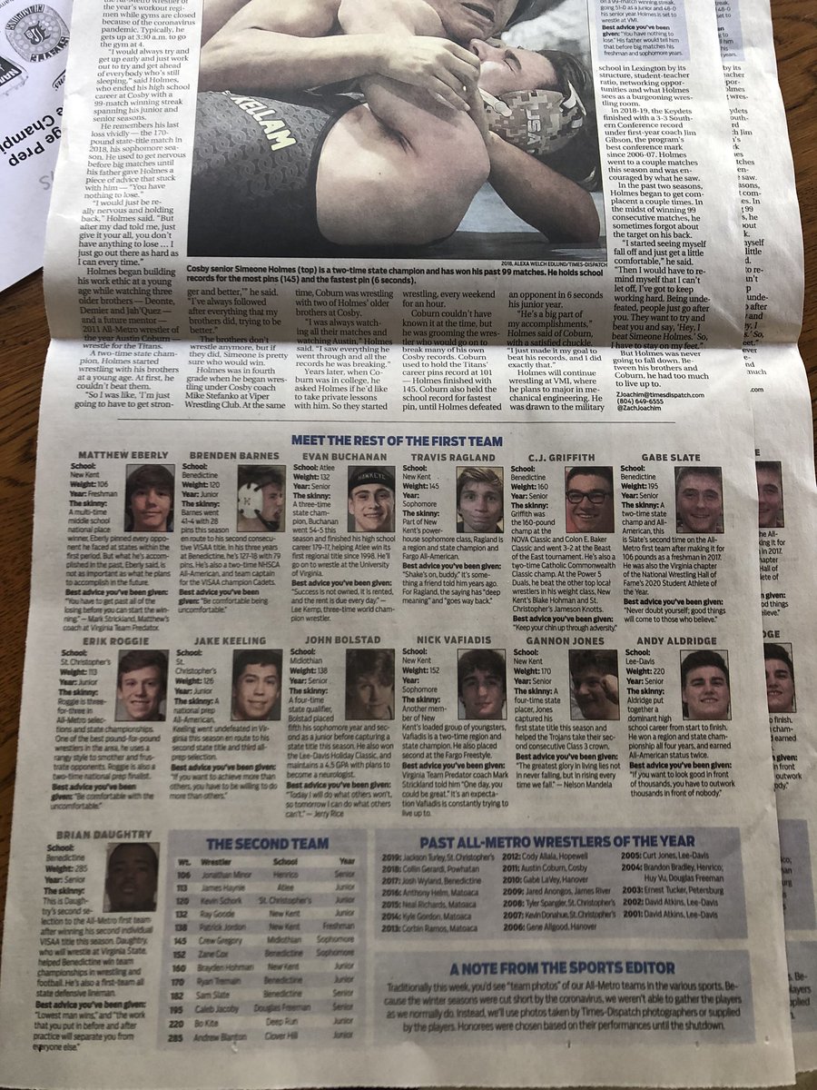 BrendenBarnes1's tweet photo. Received first team All Metro. I also earned a GPA of 4.22 last quarter. https://t.co/t65FHxXNdG