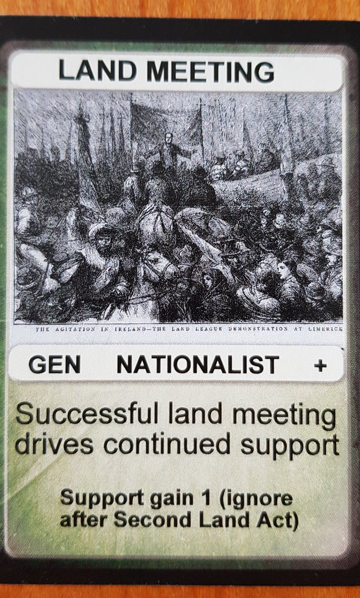 Mid 1883 - Land meetings drive up Nationalist support in Ireland putting further pressure on government....