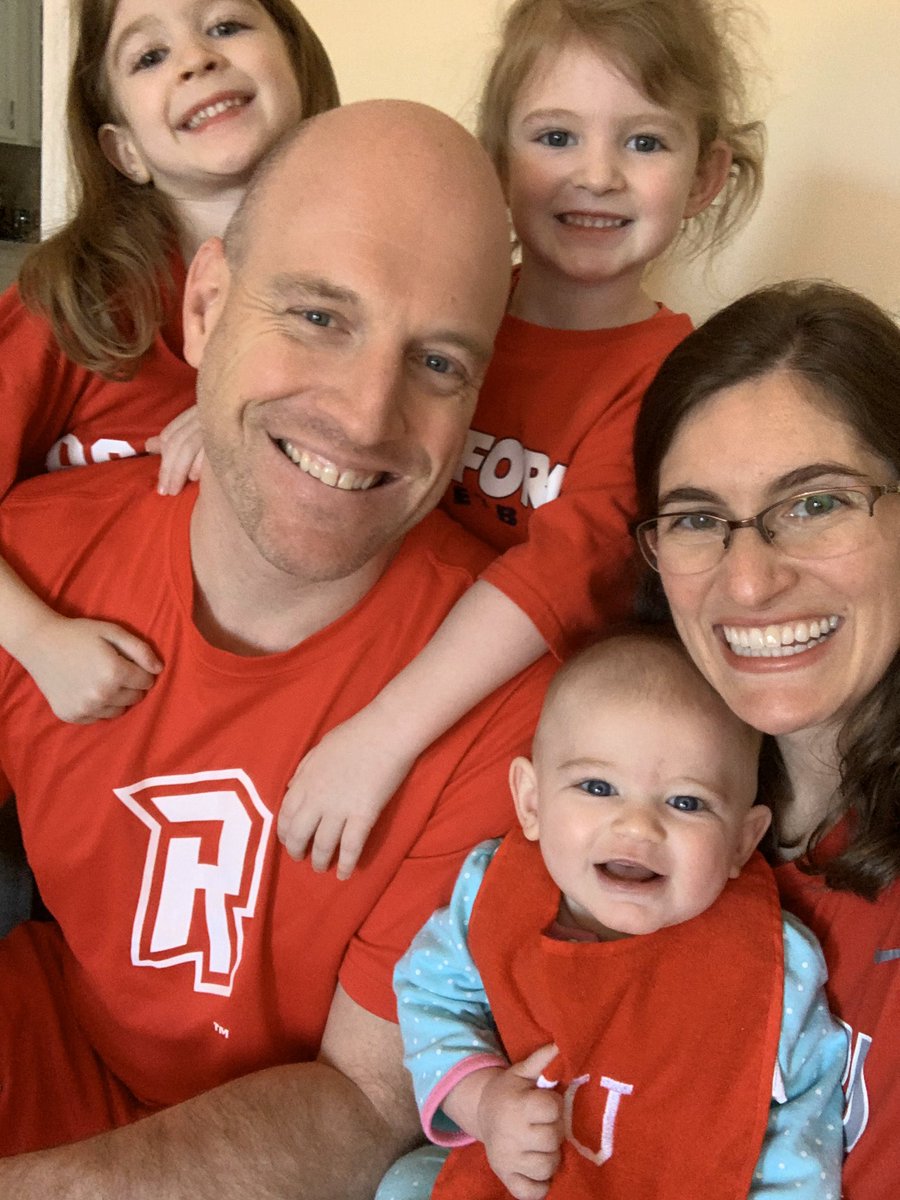 coachmcguire's tweet photo. The McGuire household is decked out in our #RadfordRed today. We love our @radfordu @ru_athletics family! https://t.co/WJrGYBw7KI