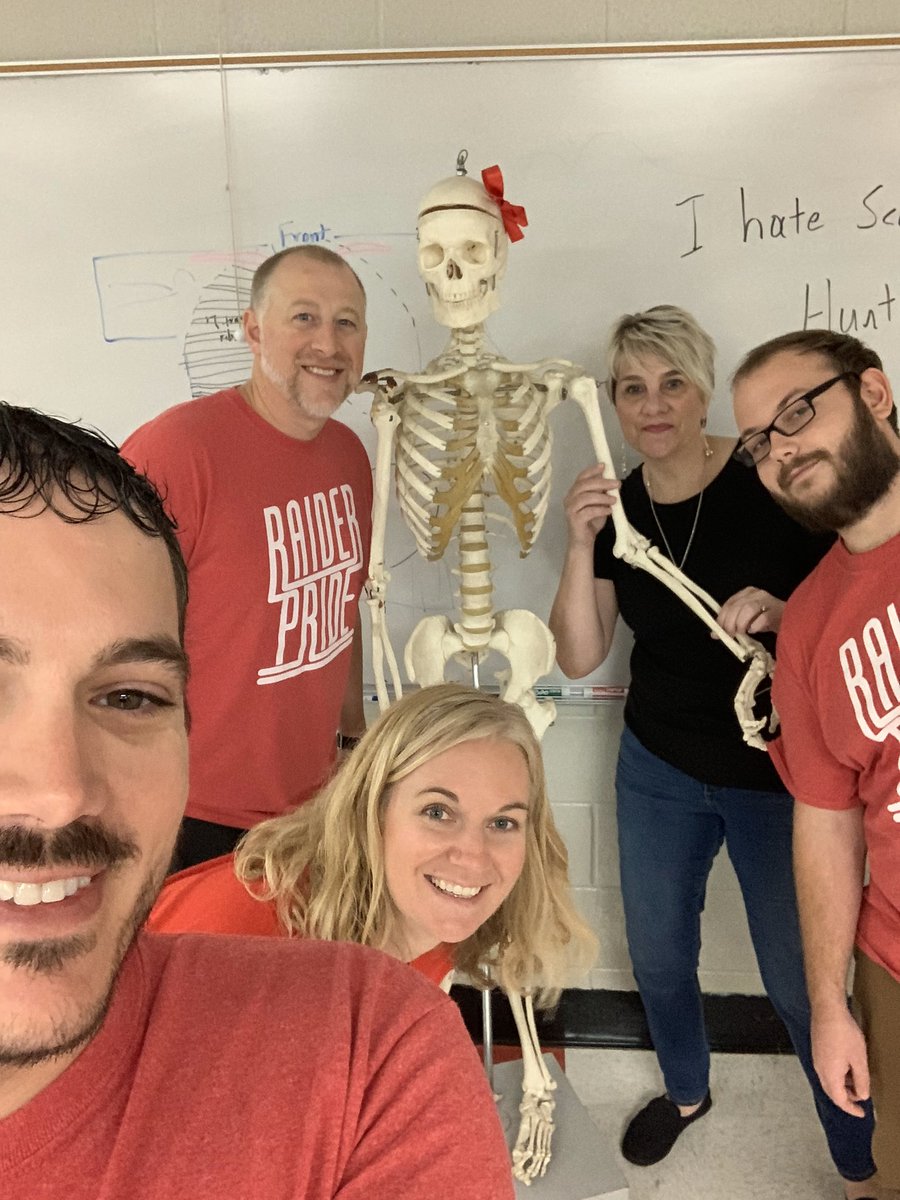 TobeyAlonso's tweet photo. #RadiersAtHome Virtual Spirit Week, Raider gear photo. CHS scavenger hunt with some of my coworkers. https://t.co/gfIHAju0Vb