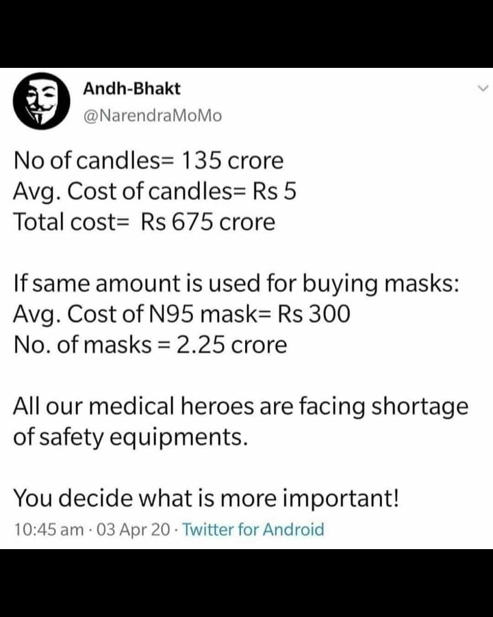 bunny07777's tweet photo. Still 135 cores of indians are not bothered about wer PM CARE FUNDS had been utilized... But now everyone will enjoy the lightning show.... Wahh modiji wahh.... #ModijiDontMakeUsFoolAgain https://t.co/7KN1o5SRyC