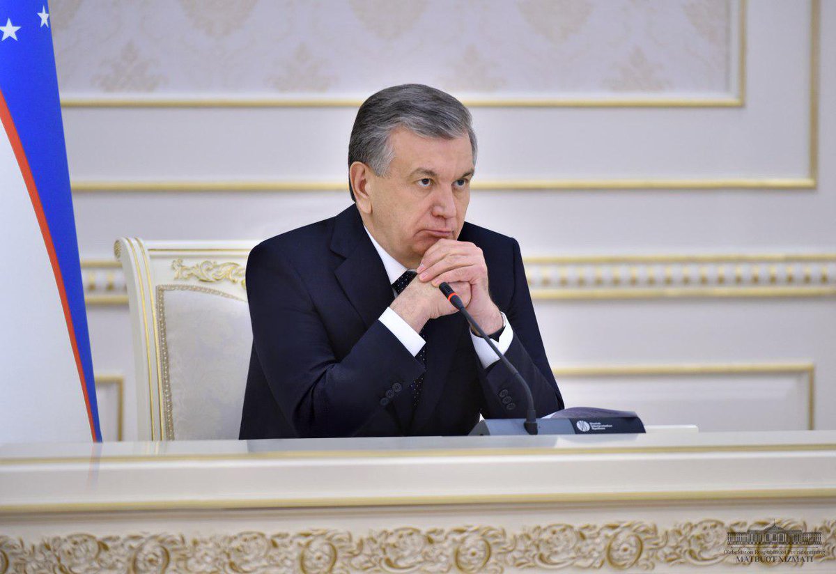 president_uz's tweet photo. No entrepreneur will be left alone in trouble. Shavkat Mirziyoyev discusses measures to help out small business, industrial enterprises, artisans amid economic slowdown.
#Mirziyoyev #Uzbekistan #coronavirus #pandemic #mitigateimpact #economy #industry #supportbusiness https://t.co/LAwwbPVHIA