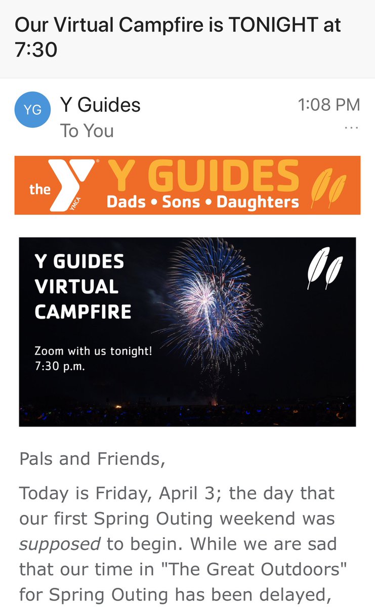 DavidBohmNC's tweet image. Got plans for tonight?  Bring the family in for some extra warmth around the Y-Guides virtual campfire 🔥 Who knows...maybe a prime time Standing Horse 🐎 story will be shared. @y_guides @YMCATriangle #HowHow