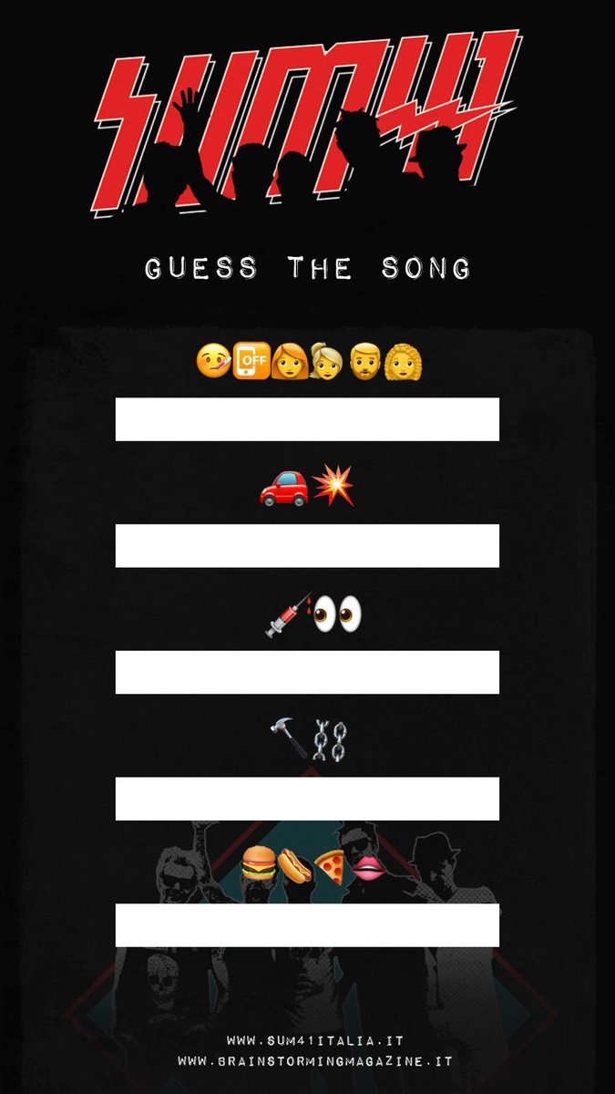 Indovina la canzone!!! 

#sum41challenge #sum41 #sum41italia #sum41family