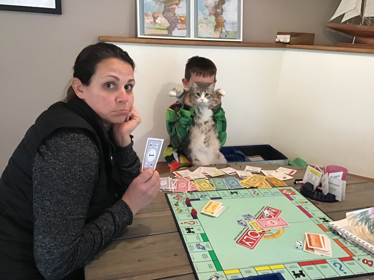 hammpiglets's tweet photo. Not such a "Fun Friday" when the cat beats me in Monopoly. #Cethedgehogs https://t.co/y0khmnmupp