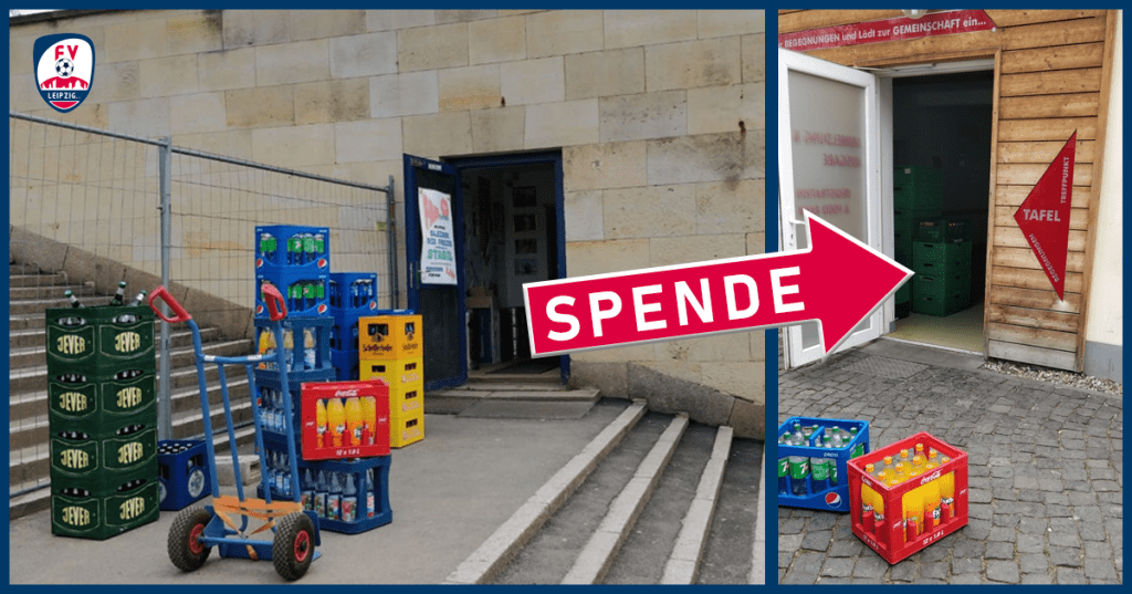 Der Warenbestand des <a href="/zwo9er/">Zwo9er</a> geht als Spende an die Leipziger Tafel.
#WIRAlle #GemeinsamHelfen
▶ fanverband-rbl.de/spende-an-die-…