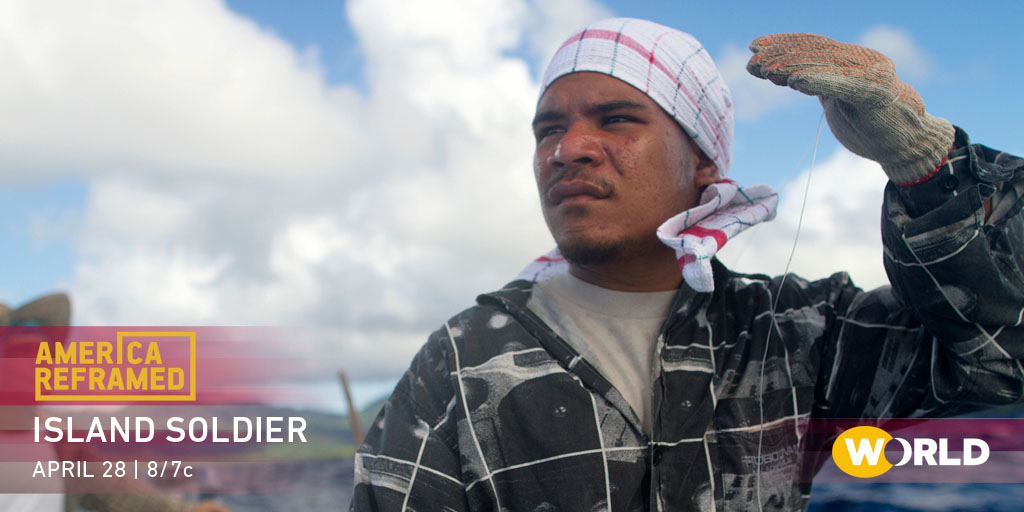 americareframed's tweet photo. TONIGHT: #StreamAFilm and learn how three military families in Micronesia cope with the financial and emotional difficulties that come with deployment. Watch @AmericaReFramed ’s @islandsoldier_ 8/7c on @WorldChannel https://t.co/gDlKjKptkj https://t.co/r2pNdTidHq