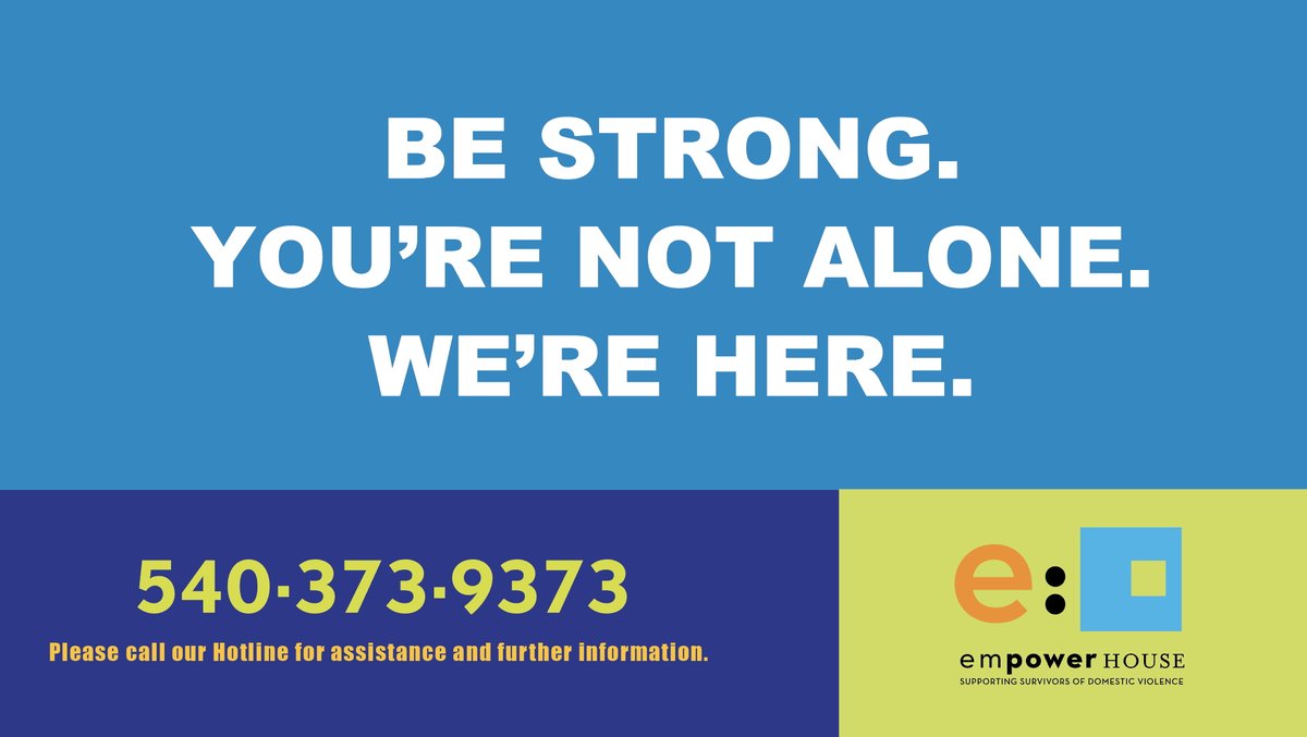 empowerhouseva's tweet photo. You are not alone. Our 24hr Hotline remains open & advocates are available. #domesticviolence #coronavirus #COVID19 #fxbg #spotsylvania #fxbgva #kinggeorgeva #fredregion #staffordva #fxburg #spotsy #carolineva
Help the hotline #aprilshowerfortheshelter:
https://t.co/bIJbv2rD4B https://t.co/rTNamP7PzC