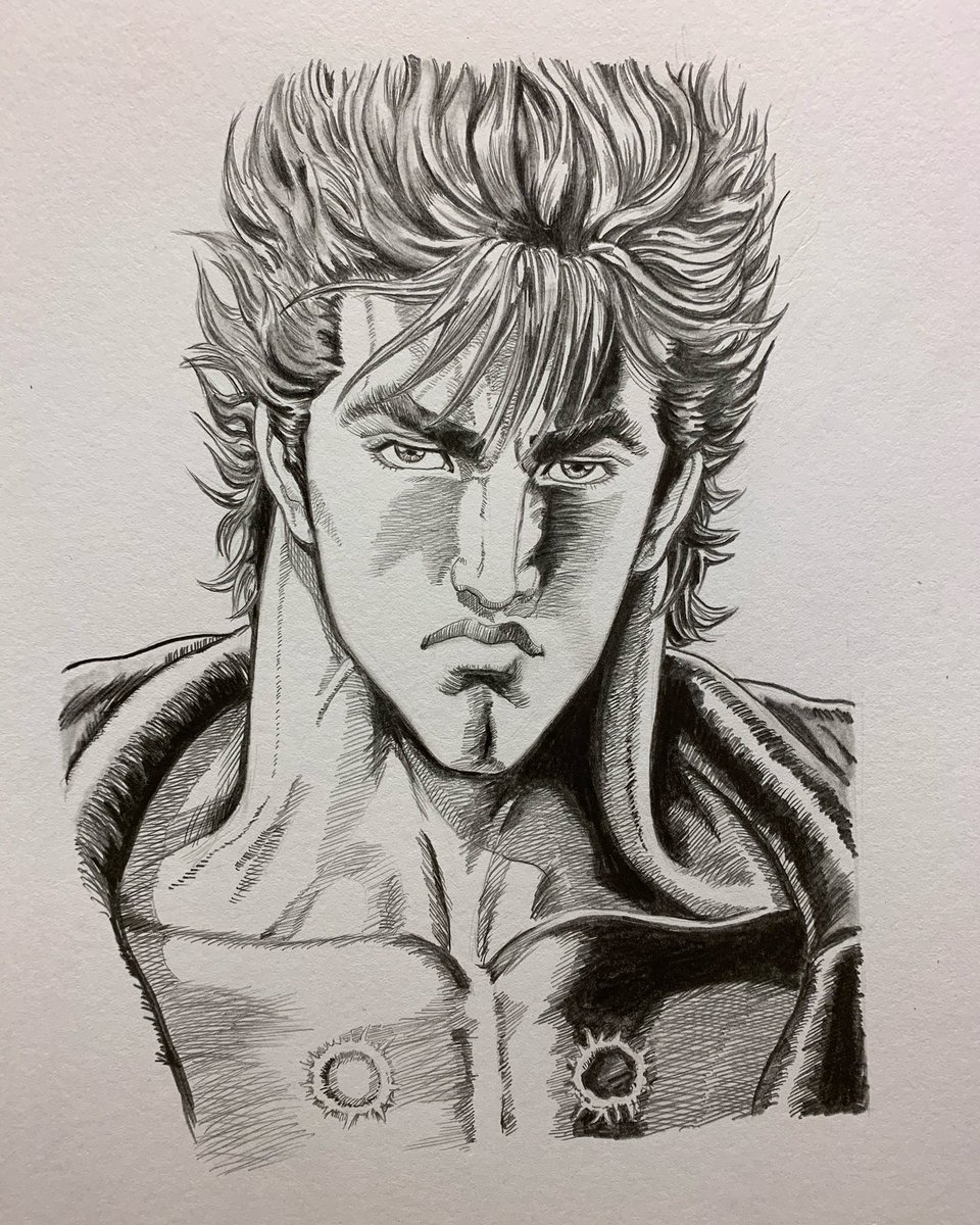 Ico En Twitter ケンシロウ 描いてみた 北斗の拳 ケンシロウ 模写 鉛筆 イラスト