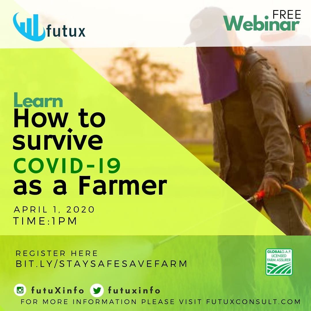 FutuXinfo's tweet photo. "farmers at this critical time should asses the impact of covid-19 on their farms and develop a business continuity plan that will be all encompassing"
Mrs Sowemimo of @OpeFarms
#COVID19 #FutuxWebinar 'how to survive #COVID19Nigeria as a farmer. https://t.co/ZEzGJ1PN3l