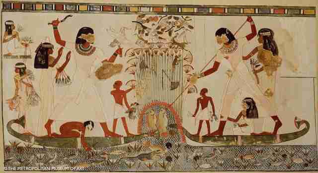 Our story begins in the Egyptian Middle Kingdom (2000 B.C.)Forms of women’s competition were somewhat different than we experience in 2020 A.D.Contests revolved around two key aspects of  #Egyptian life:1. Food acquisition-  #hunting &  #fishing2. Entertaining -  #acrobatics