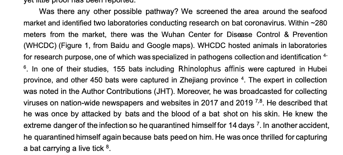 Dr. Botao Xiao’s paper theorizes that the coronavirus originated from bats being used for research at either one of two research laboratories in Wuhan. https://bit.ly/39GzJif 