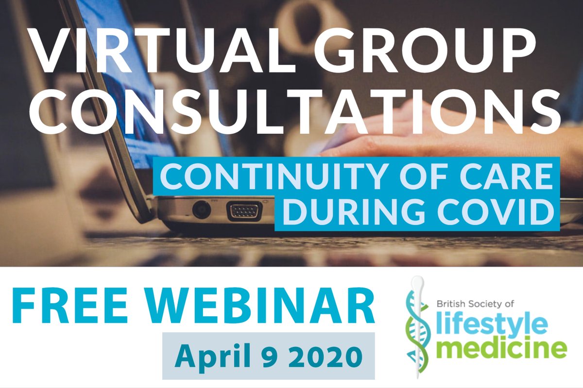 How can group consultations help us to provide continuity of care for patients with chronic conditions during #covid19?
Join us for a free webinar next Thursday👇
ow.ly/HBQi50z4Fzl
#lifestylemedicine #groupconsultations