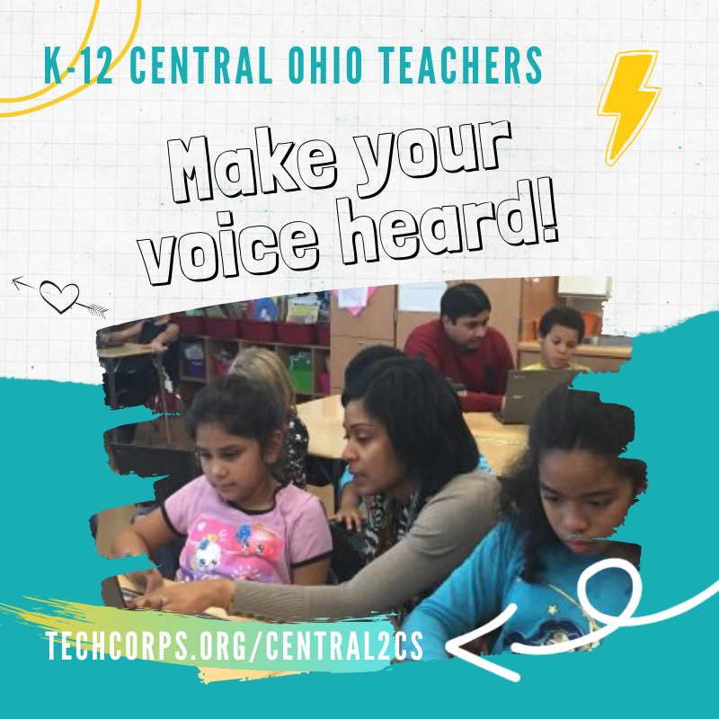 techcorpsus's tweet photo. The COVID-19 disruption has made getting survey responses from teachers a challenge. If you could take 10 minutes to complete this survey, we would greatly appreciate your input! We need ALL K-12 Central OH teachers to participate. TIA for your support! https://t.co/JJdwMGcp2A