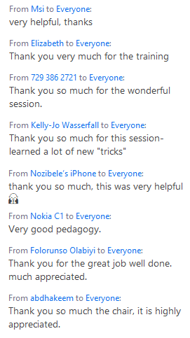 UPF_CPUT's tweet photo. Dear Postgraduates

We have successfully completed yet another amazing session on thesis-proposal formatting. If you missed this, do not worry, we have more to come. Just stay tuned for updates on upcoming trainings. 

👇the feedback from the participants though 😊 https://t.co/L7e8bg4nIS