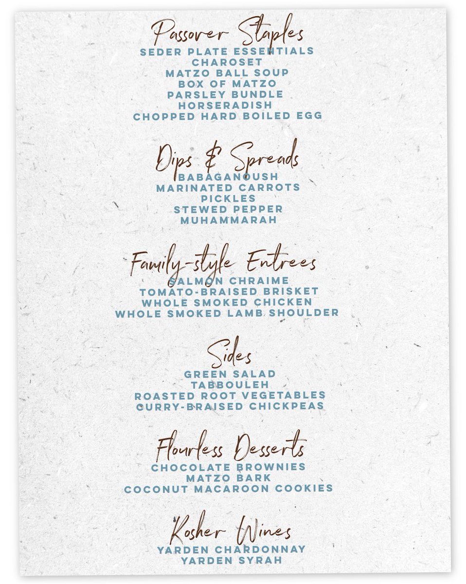 Passover is just around the corner, &amp; we’re here to make your seder sensational! @birchbarleydc’s Chef Jarrad has crafted a festive feast w/ innovative takes on Jewish staples + <a href="/buzzbakeshop/">Buzz Bakeshop</a> flourless desserts.

👇
neighborhoodprovisions.menu for the full menu &amp; place your order!