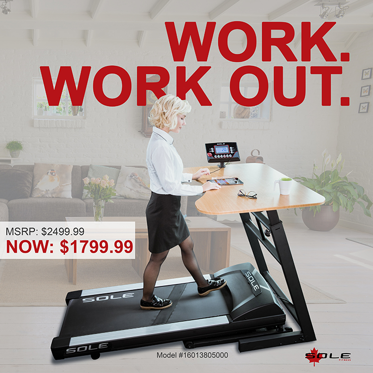 solefitnessca's tweet photo. Keep active while you work with the SOLE Fitness Treadmill Desk! The large, adjustable height work surface folds down while the deck folds up for easy storage when not in use.
🌐 https://t.co/NsSJjDl0BP
#EveryWorkoutMatters #FitnessFriday https://t.co/jit1Mlqj9Y