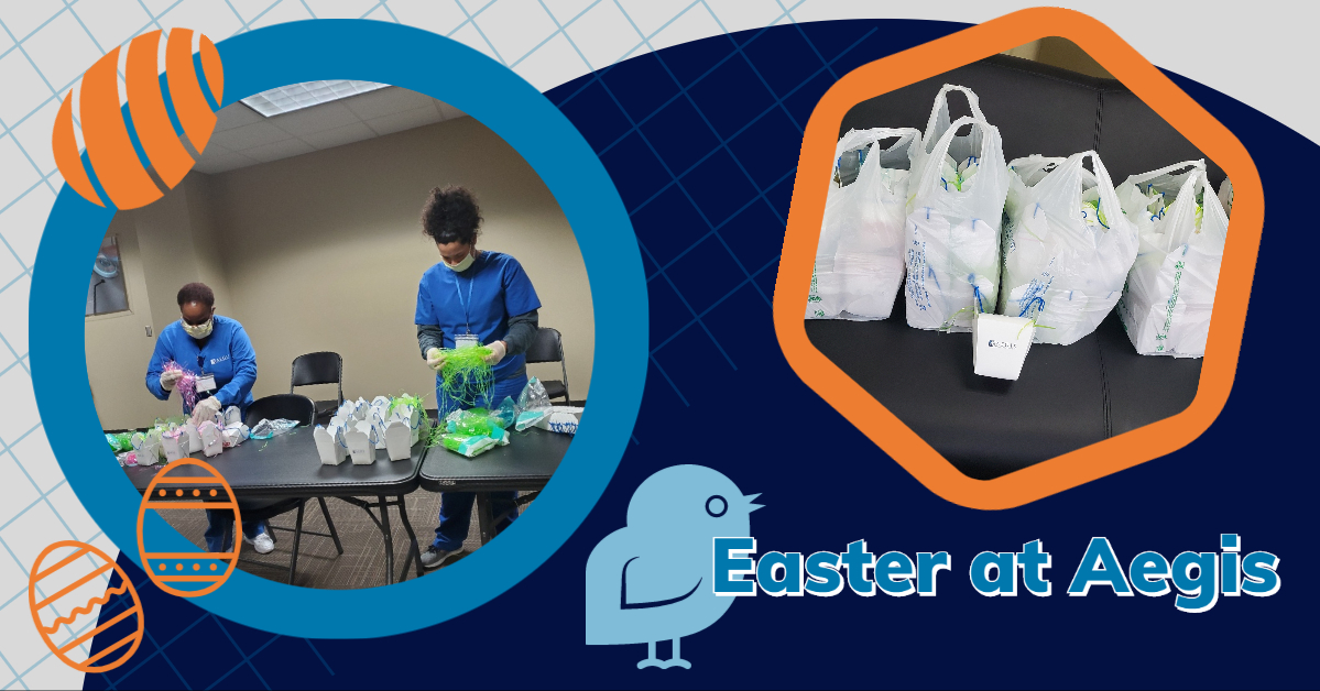 AegisPremier's tweet photo. Essential workers at Aegis Processing generously donated their own time &amp; money to purchase goods and assemble 76 Easter baskets for kids in the @topcornerstone program. This great nonprofit provides safe, decent, and affordable housing to low-income families. #AegisGivesBack https://t.co/yfvwDijyYS