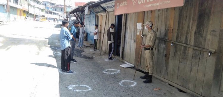 Glimpse of maintaining social distance in different parts of the district while buying essential commodities <a href="/LMKhaute/">LallianMang Khaute, MLA,IPS(retd)</a> <a href="/Anurag_Office/">Office of Mr. Anurag Thakur</a> <a href="/NBirenSingh/">N. Biren Singh</a>