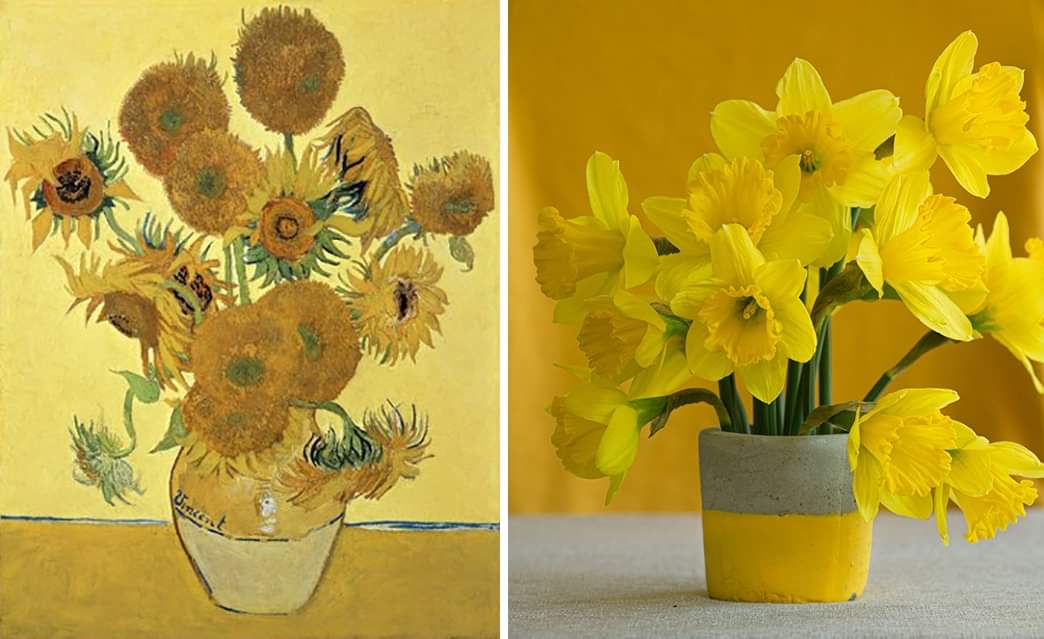 teatimebaker's tweet photo. For the Getty Museum challenge: Van Gogh's 15 sunflowers in a vase done with daffodils
@GettyMuseum #gettymuseumchallenge https://t.co/RUdNLKlXnW