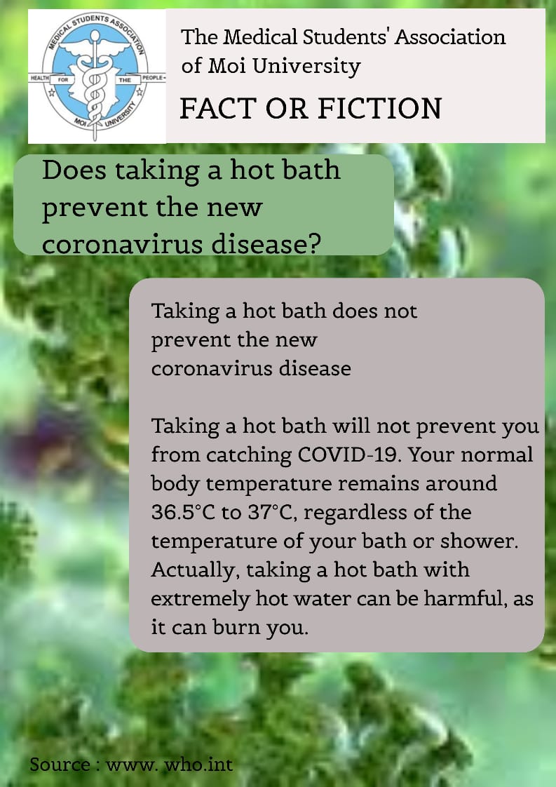 MSAMU_Moi's tweet photo. As COVID-19 cases continue to intensify in the country, we cannot hesitate to continue raising awareness on this pandemic. Find below our #FactOrFiction series.
@MSAKE_Kenya @amsunuonbi @Akums_KU @jkusma1 @EUMEDSA @KenyaMedics_KMA @kmpdu @MOH_Kenya @kephsa https://t.co/1cfodFczWr