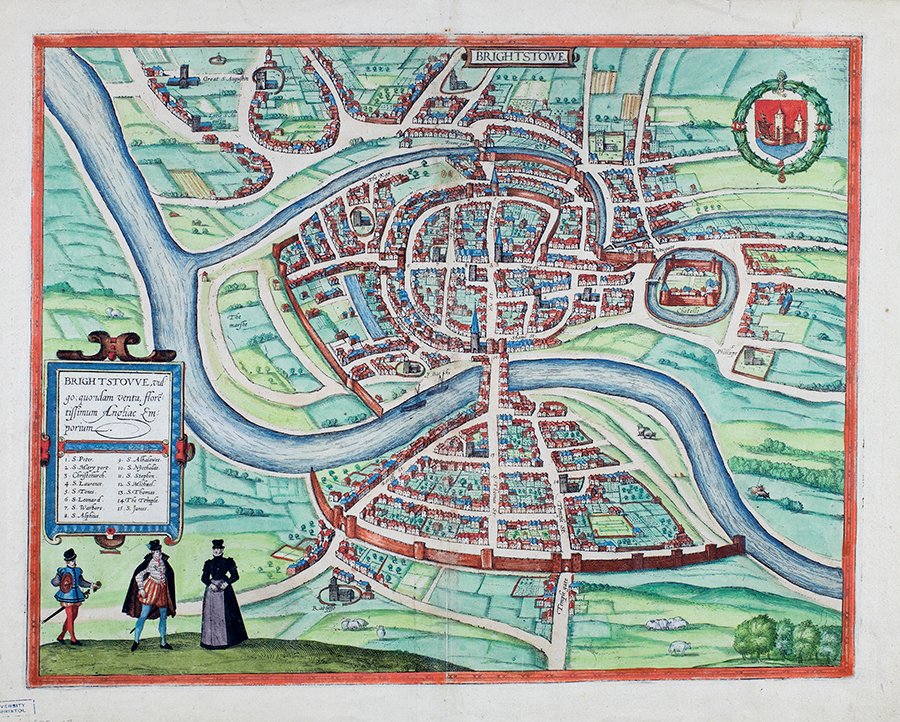 BrisUniSpColl's tweet photo. #ArchivePath  Paths aplenty in Braun &amp; Hogenberg’s map of ‘Brightstowe’ (Bristol), C16th, drawn by William Smith (ca. 1550-1618) and first published in 1581 in volume III of Civitates orbis terrarum by Georg Braun and Frans Hogenberg.  #Archive30 https://t.co/HvSqbMJz5O