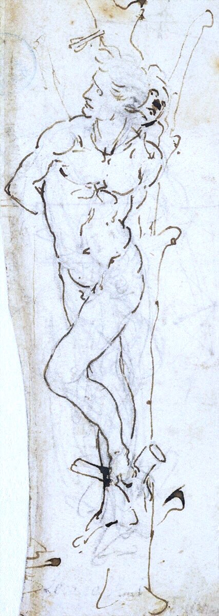 One of the great triumphs of science in the Renaissance were Leonardo’s botanical studies of plants. Lady with Unicorn (c1480), Lily (1480-5), St Jerome (1480) & St Sebastian (1480-1). St Sebastian was often used as a coded symbol by gay artists.