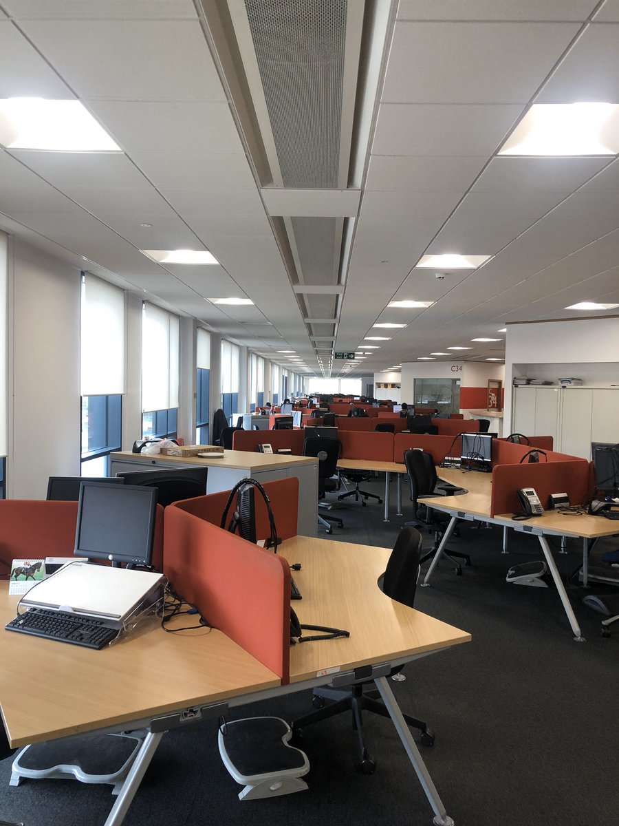 judith_badger's tweet photo. Never thought I’d be so pleased to see the office empty #StayHomeSaveLives https://t.co/QpcFJgh8o0
