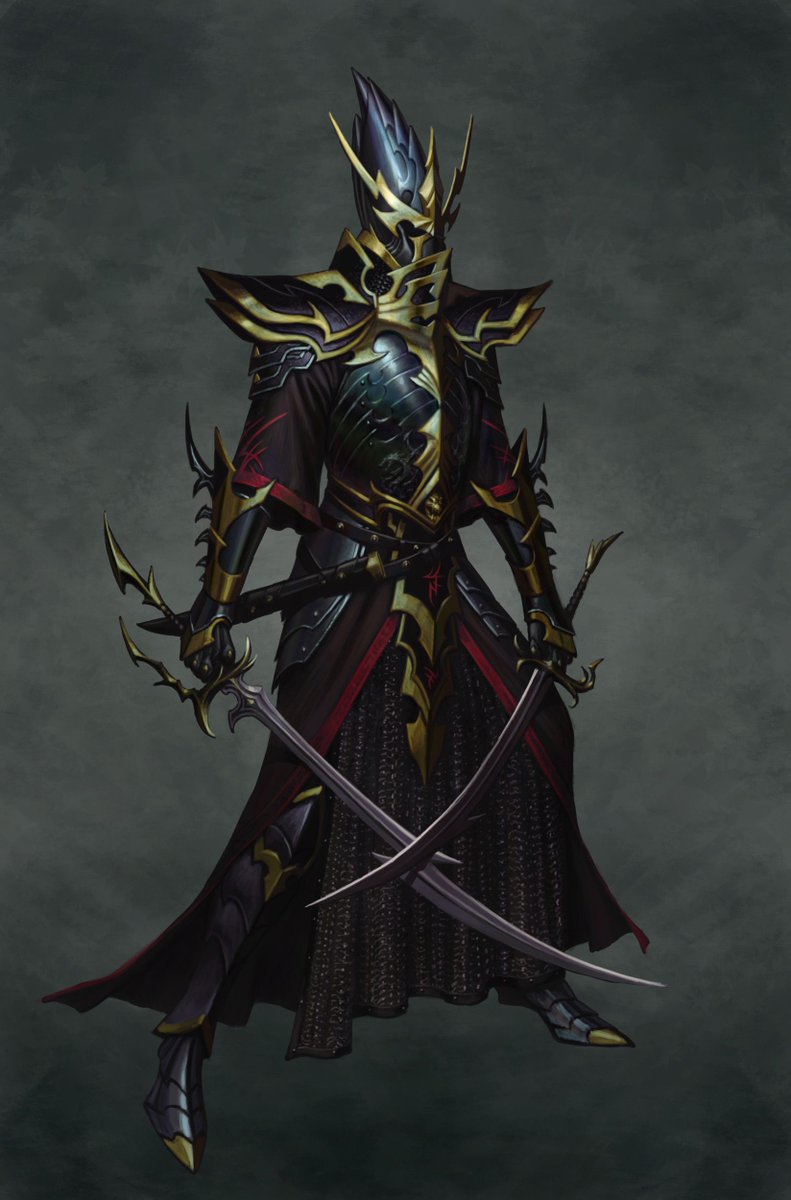 Here we can see the Dark Elves, a race filled with spite hate and anguish, they drive alot of gothic aesthetic and do feel almost like vampires, i can almost hear them listening to Rammenstien.