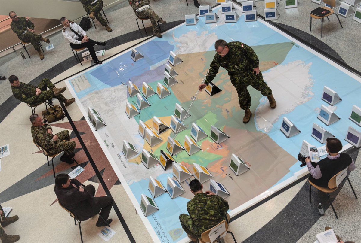 CJOC_COIC's tweet photo. We spend a lot of time in the CAF planning for operations. Today #CAF leadership reviewed military planning to ensure we are ready to support civil authorities in the fight against #COVID19 and any possible natural disasters.

#OpLASER #OpLENTUS https://t.co/MRkMfEVtYG