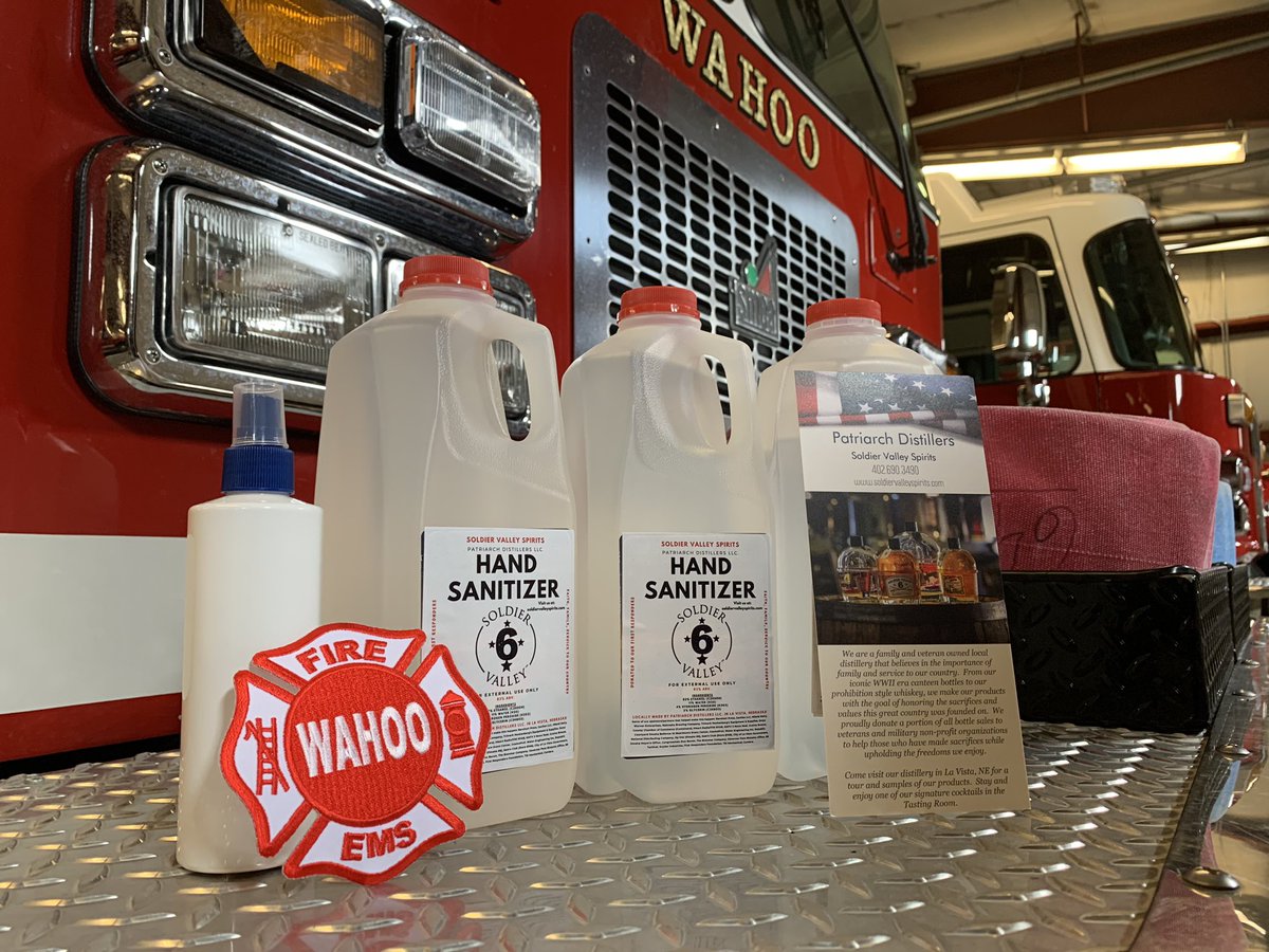 Thank you <a href="/PDistillers/">Soldier Valley Spirits</a> for the generous donation of hand sanitizer!