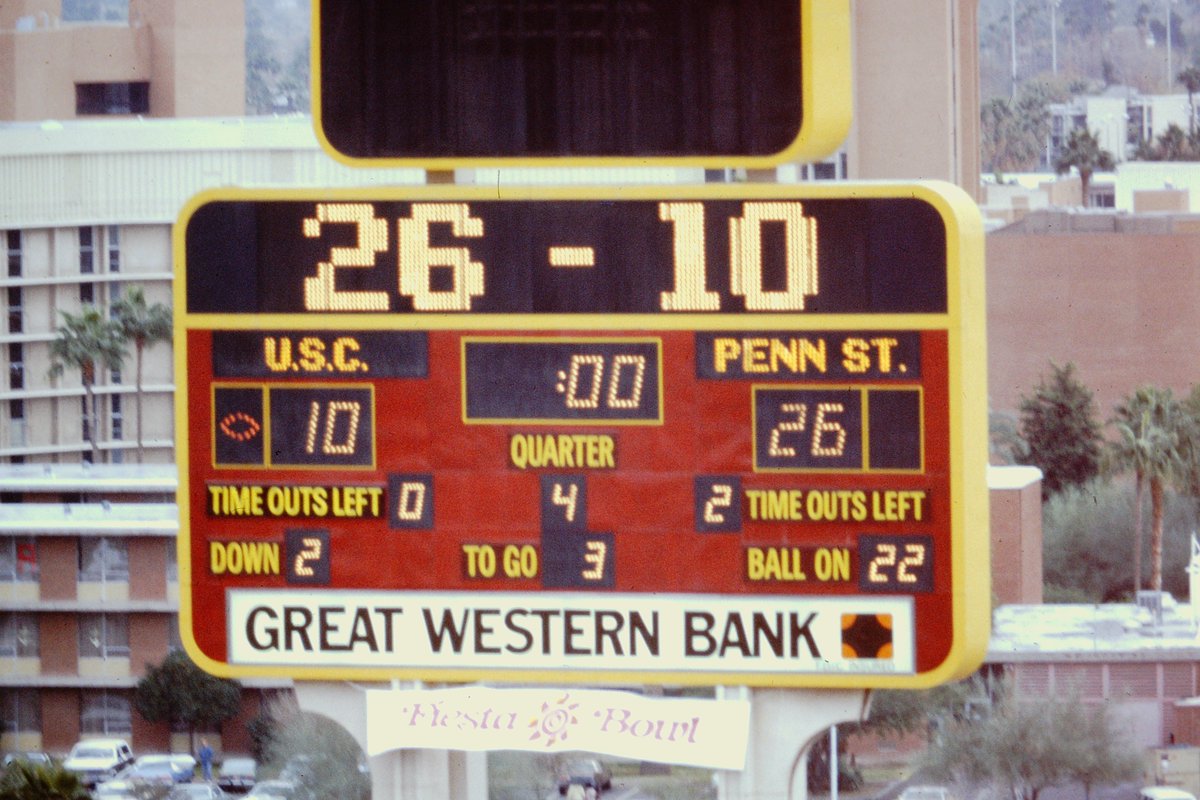 A few game photos from the 1982 Fiesta Bowl Victory.  #WeAre