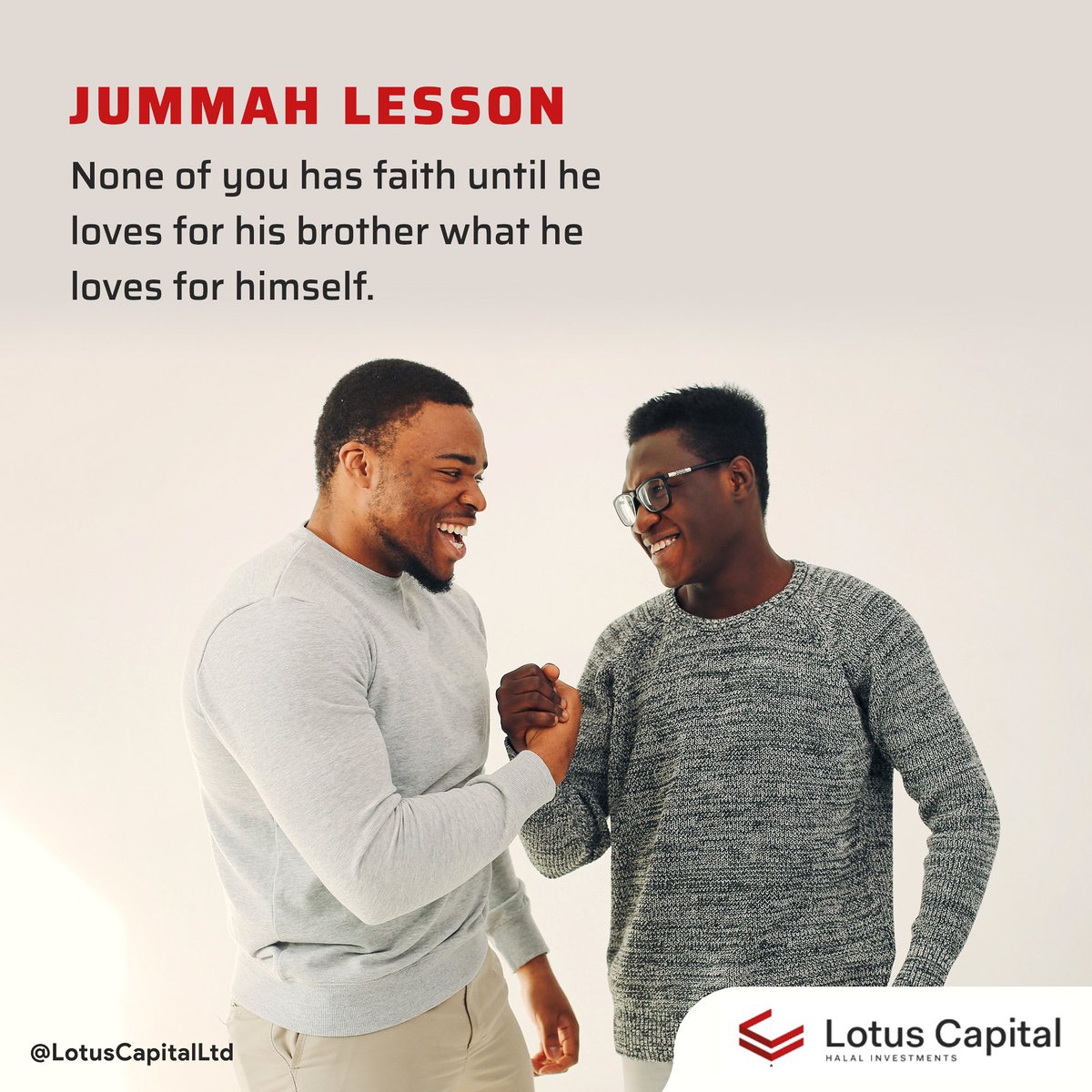 lotuscapitalltd's tweet photo. The show of humanity all around the world is proof that we all have within us the full capacity to love! 
This is our message this Jummah... keep loving for your brother &amp; sister what you love for yourself. 🌟

#lotuscapital  #jummahlesson #jummah #love  #hadith #humanity https://t.co/bf2y4qHQpR