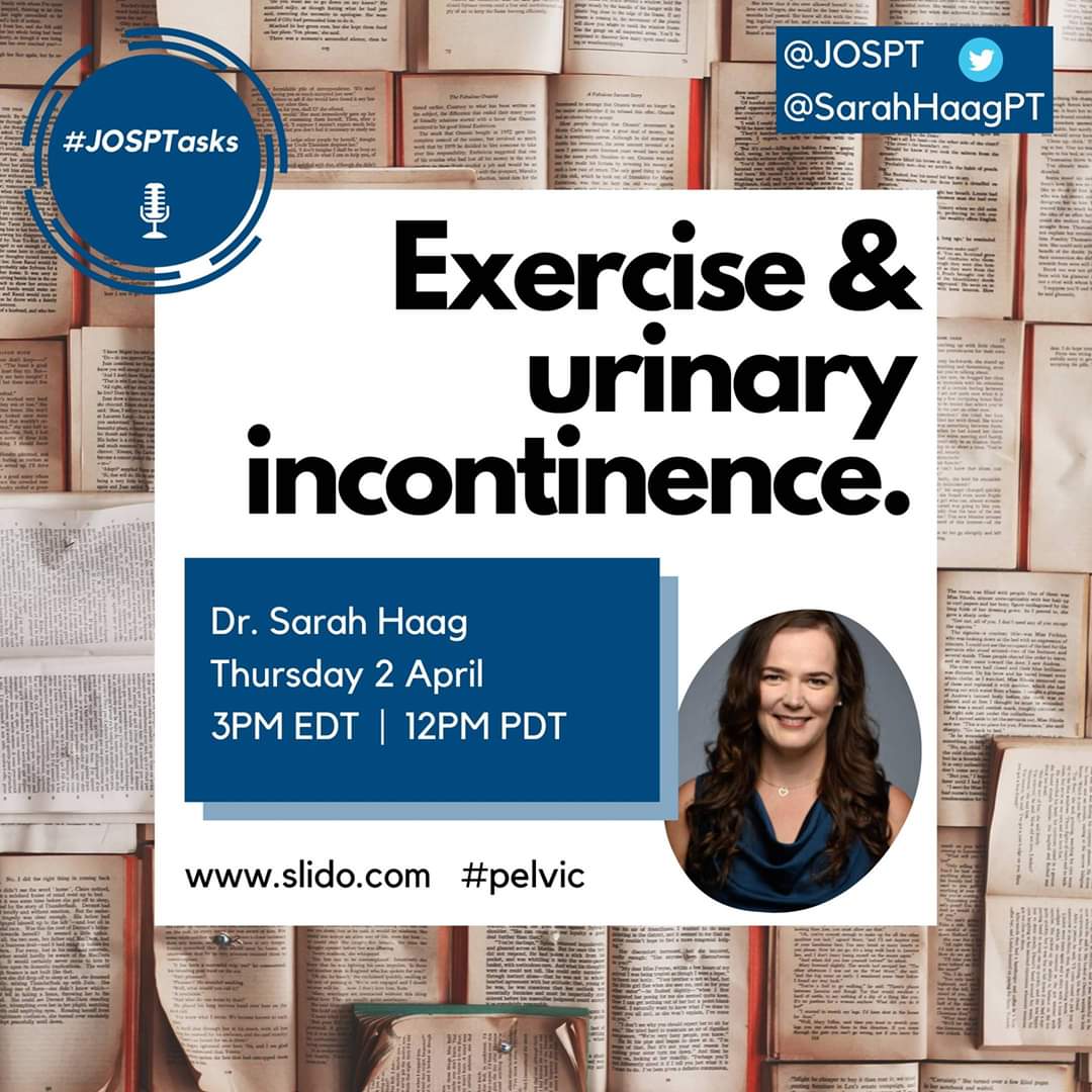 Giulia_Caffini's tweet image. Second #JOSPTasks with @JOSPT
And @SarahHaagPT

Some points
1. Understand the problem from the patient's perspective
2. Investigate for more symptoms and characteristics of them
3. Educate your patients about anatomy and function of the pelvic floor
4. Make them feel comfortable