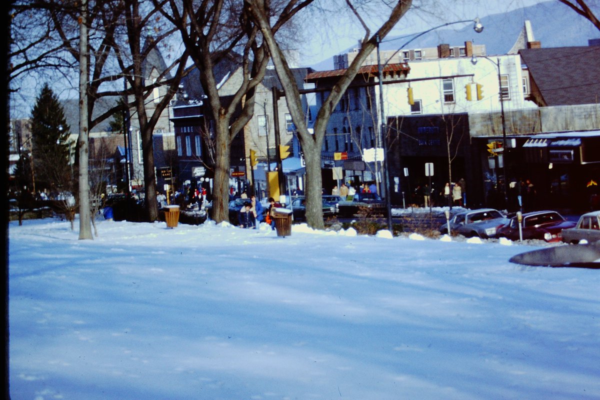 Penn State Campus in winter (I think 1982)