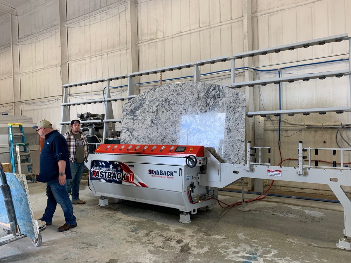 parkindustries's tweet photo. FASTBACK II w/ SlabBACK &amp; VOYAGER XP at American Granite &amp; Marble ready to rock. 🇺🇸

#freshinstallfriday https://t.co/VQWT1qitpI