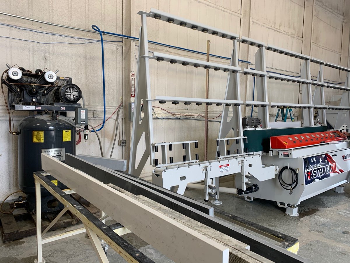 parkindustries's tweet photo. FASTBACK II w/ SlabBACK &amp; VOYAGER XP at American Granite &amp; Marble ready to rock. 🇺🇸

#freshinstallfriday https://t.co/VQWT1qitpI