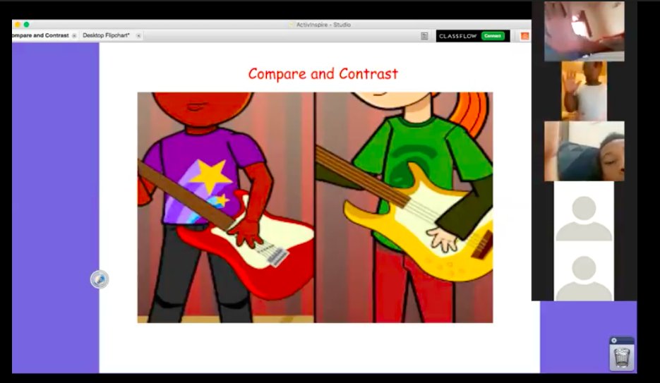 BiancaBemley's tweet photo. Bryan Patriots third grade virtual learning in full effect. #wearehcs #virtuallearning #comparecontrast #areaperimeter #writing https://t.co/OhEqFQ4nx3