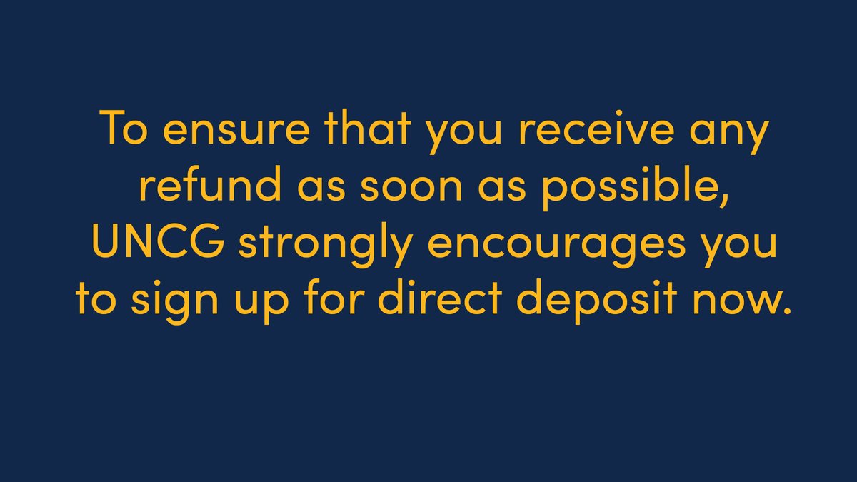 IMPORTANT!!!! We know you need REFUND information for <a href="/UNCG/">UNCG</a> housing costs and dining plans. Updated information is now available here: go.uncg.edu/housing-corona… @UNCG_SA
