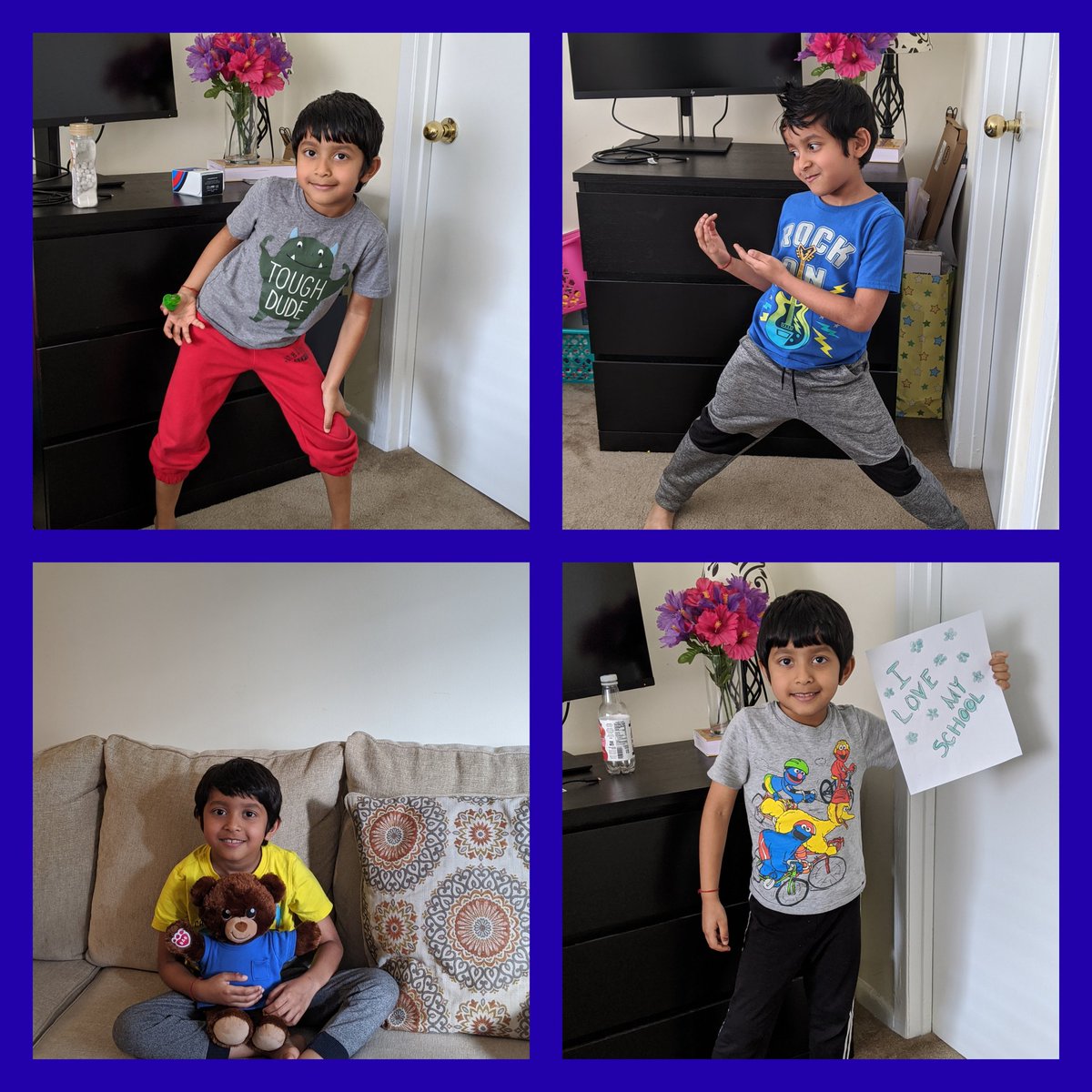 NilanjanaSaha2's tweet photo. @CottleCubs Rishik Haty (Grade 1) celebrated the Virtual Spirit Week 🏫 https://t.co/I80fbTIeZr