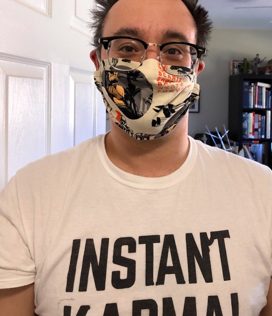 MattSkvasik's tweet photo. It feels good to do our part and make sewn cloth masks. Today my incredible wife made 17 and we’ve got lots more to go!

This batch got donated to a neighbor who’s a nurse at a senior living facility. Happy to make for the cause! 

#sewing #masks #makeforgood #maker #OhioStrong https://t.co/2e83mMJ51k