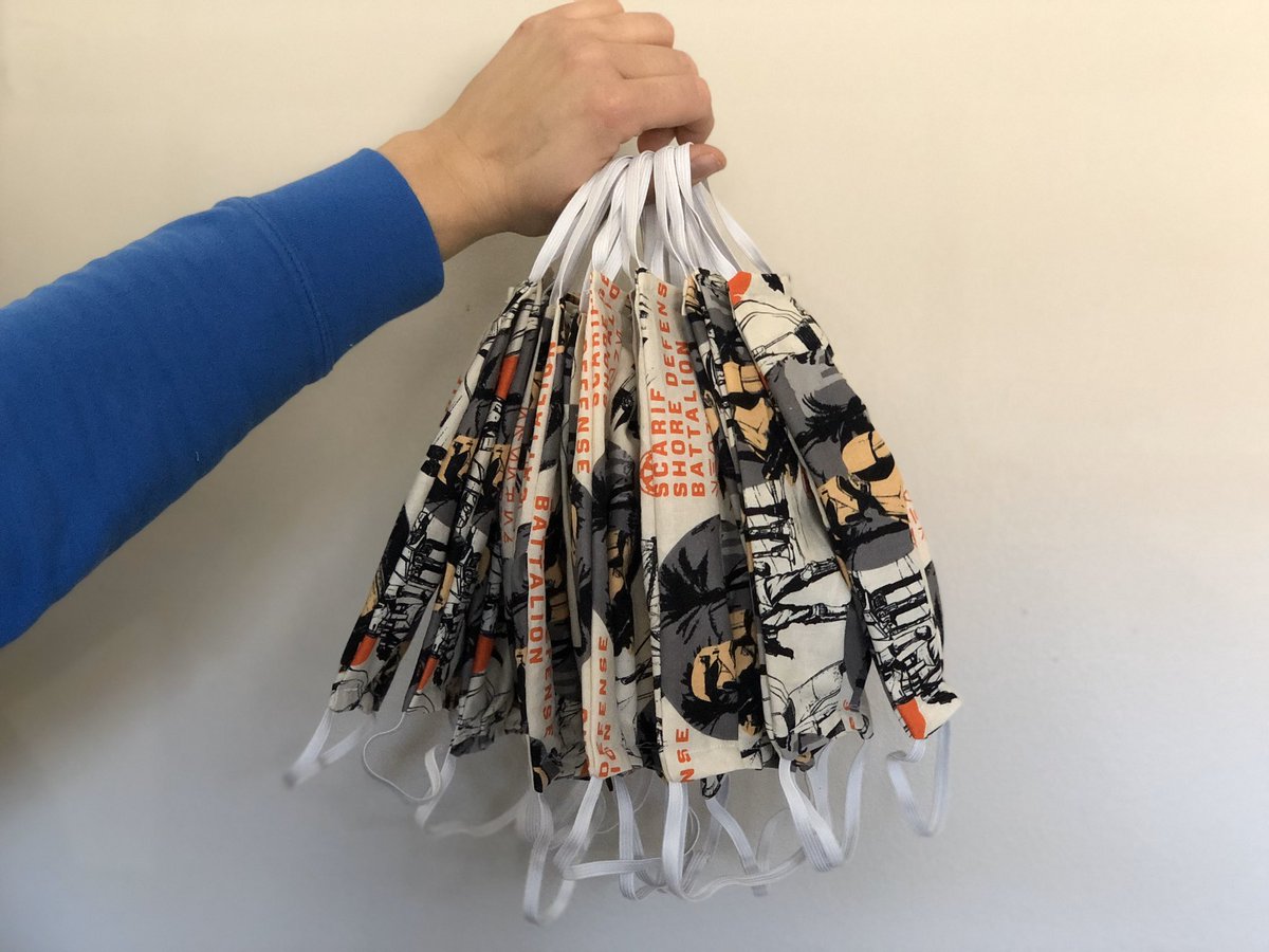 MattSkvasik's tweet photo. It feels good to do our part and make sewn cloth masks. Today my incredible wife made 17 and we’ve got lots more to go!

This batch got donated to a neighbor who’s a nurse at a senior living facility. Happy to make for the cause! 

#sewing #masks #makeforgood #maker #OhioStrong https://t.co/2e83mMJ51k