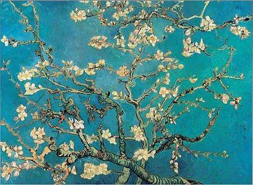 Almond blossoms showed the arrival of spring and #VanGogh loved the white blossoms &amp; fruit of the tree. He painted this canvas when he learned of the birth of his nephew (who was named after him). This glorious painting was placed over the infants crib celebrating his new life.