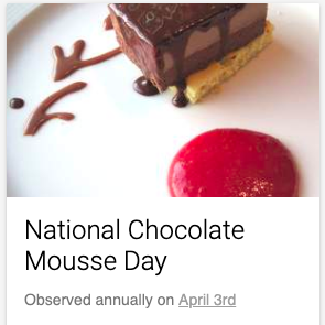National Chocolate Mousse Day! 🥮not🦌