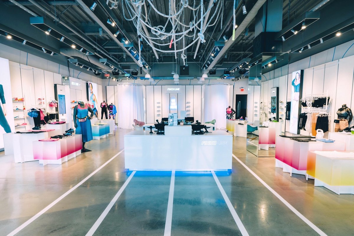 IDLWorldwide's tweet photo. #FBF to a project we look at fondly. We partnered with both @Nike and @FinishLine  to take their LA location and revamp the entire space into an all-women’s sportswear shop. Using every element of the spot as an opportunity to tell a much larger, more impactful story. https://t.co/Z6vDYTYl7Z